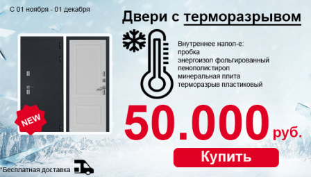 Дверь с терморазрывом ВМ-100 весь ноябрь! Акция!