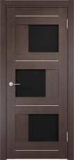 Дверь межкомнатная Серия Сицилия - Венге 14 черное стекло