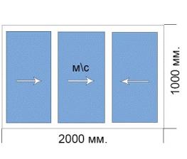 Готовое окно 1000*2000 мм Provedal раздвижка