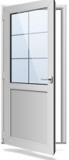 Дверь входная алюминиевая нажимной гарнитур 900 мм