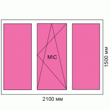 Готовое окно Melke Lite 1500*2100 мм открывное